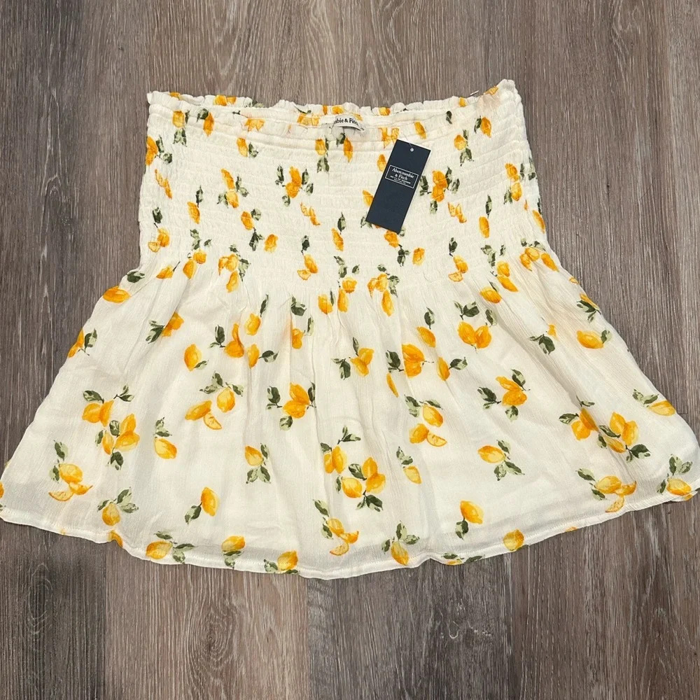 Lemon print gauze mini skirt A&F B-7